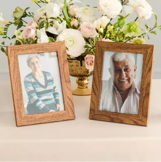 Medium 5" X 7" Classic Picture Frame - Black, White, Or Fabricated Wood - Set of 2