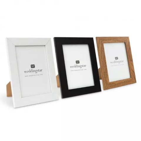 Medium 5" X 7" Classic Picture Frame - Black, White, Or Fabricated Wood - Set of 2