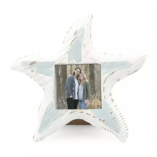 Small Wooden Starfish Photo Frame Favor And Place Card Holder (8)