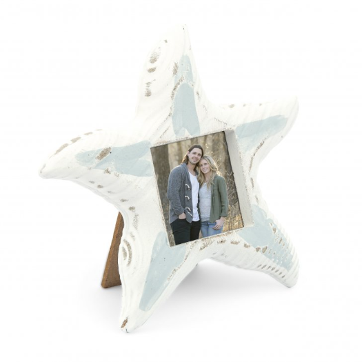 Small Wooden Starfish Photo Frame Favor And Place Card Holder (8)