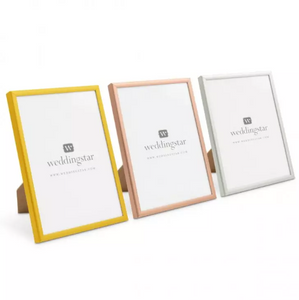 Medium 5" X 7" Metallic Picture Frame - Gold, Silver, Or Rose Gold - Set of 2