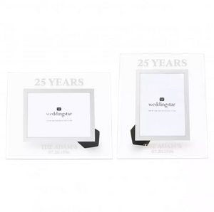 Personalized Glass 5” x 7” Picture Frame - Anniversary