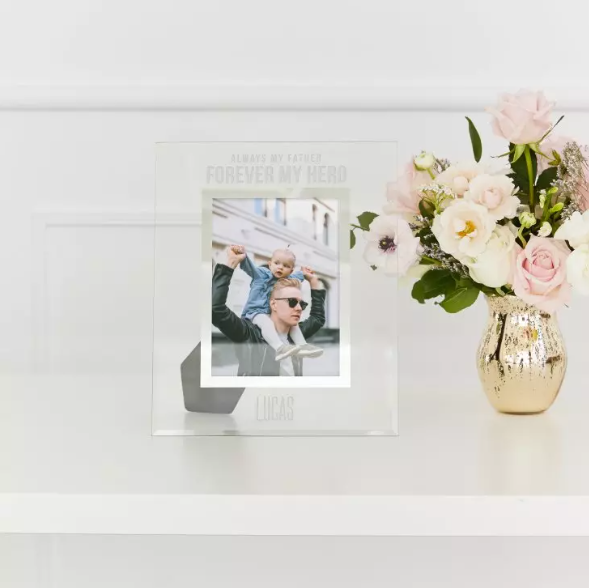 Personalized Glass 5” x 7” Picture Frame - Always My Father