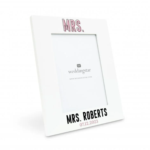 Personalized Wooden 5” x 7” Picture Frame - Mrs.