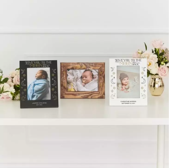 Personalized Wooden 5” x 7” Picture Frame - To the Moon and Back