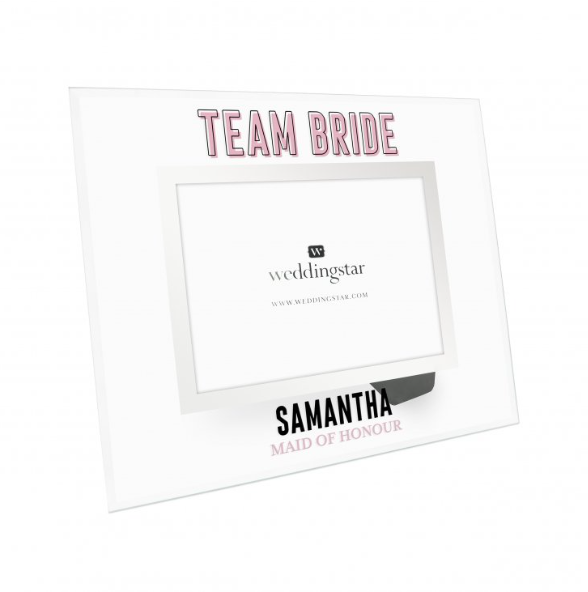 Personalized Glass 5” x 7” Picture Frame - Team Bride