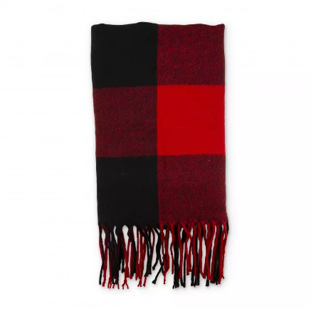 Red and Black Buffalo Plaid Scarf