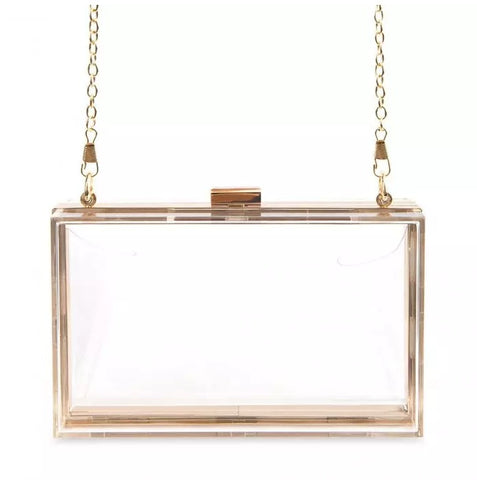 Acrylic Box Clutch - Clear