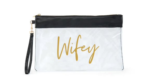 Large Clear Plastic Makeup Bag - Wifey