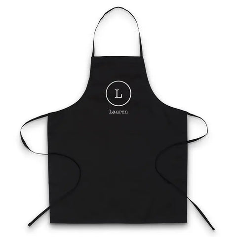 Adult's Personalized Chef Apron - Circle Monogram