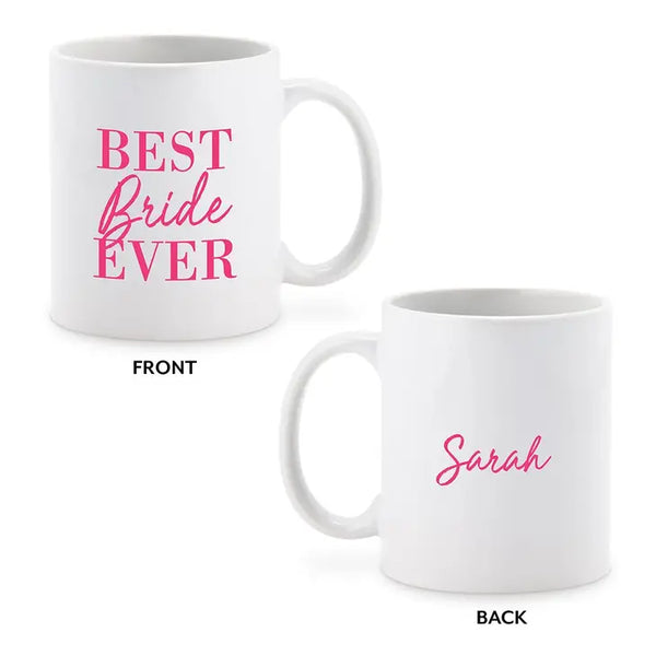 Custom White Ceramic Coffee Mug - Best Friend Ever Print