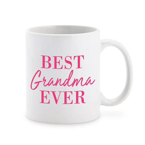 Custom White Ceramic Coffee Mug - Best Grandma Ever Print