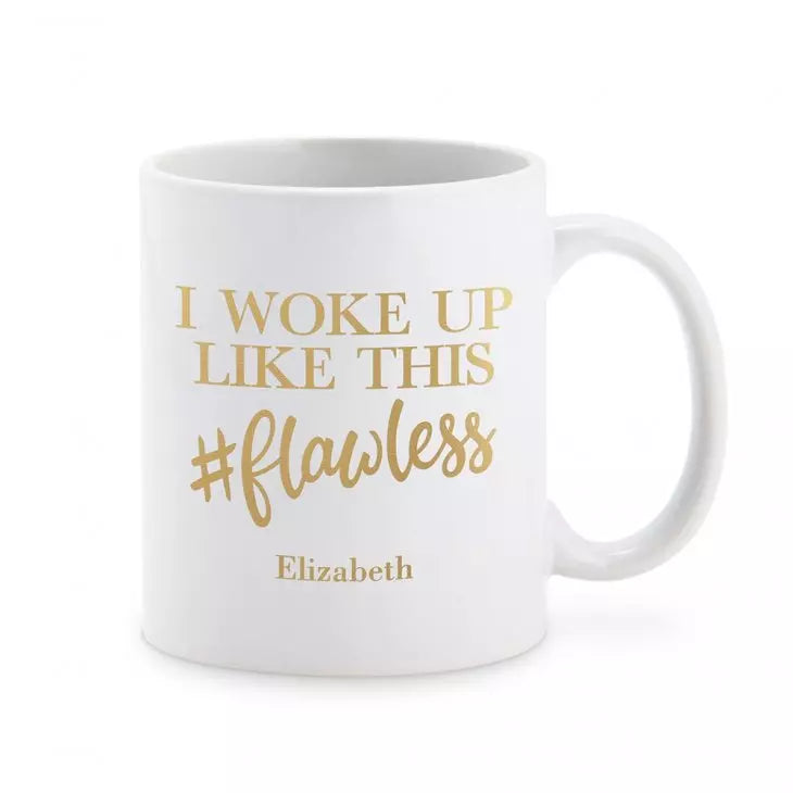 Custom White Ceramic Coffee Mug - #Flawless Print