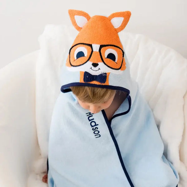 Animal Face Hooded Towel - Fox