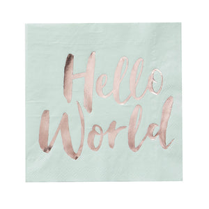 Baby Shower Paper Napkins - Hello World