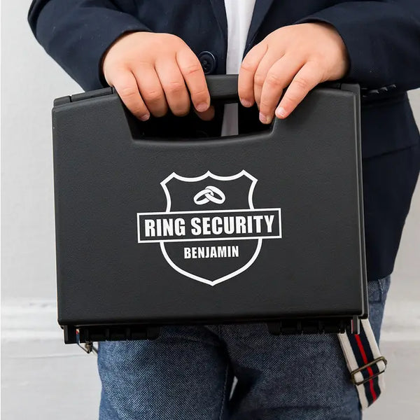 Personalized Ring Bearer Wedding Ring Security Briefcase - Special Agent