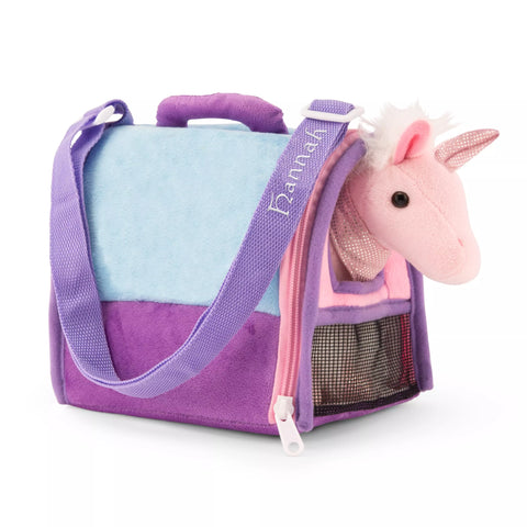 Plush Animal House Carrier - Pink Pegasus