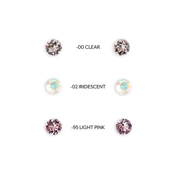 Swarovski Crystal Round Stud Earrings - Bride Tribe