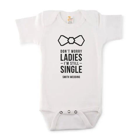 Cute Personalized White Baby Bodysuit - I'm Still Single