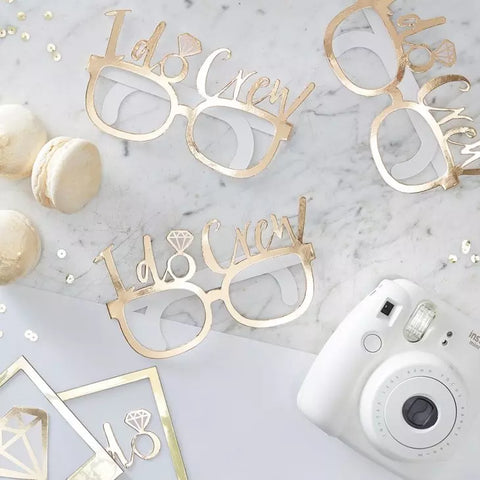 Fun Wedding Photo Booth Prop Glasses - I Do Crew