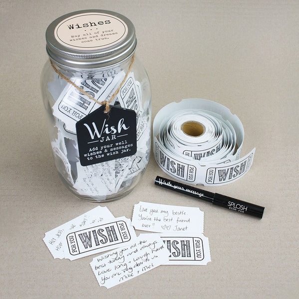 Wedding Wishes Mason Jar Guest Book