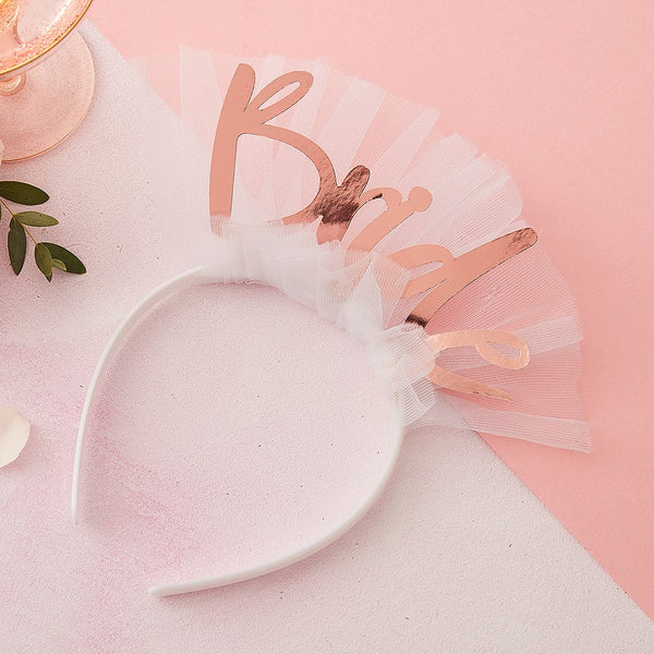 Bachelorette Party Headband Veil - Bride