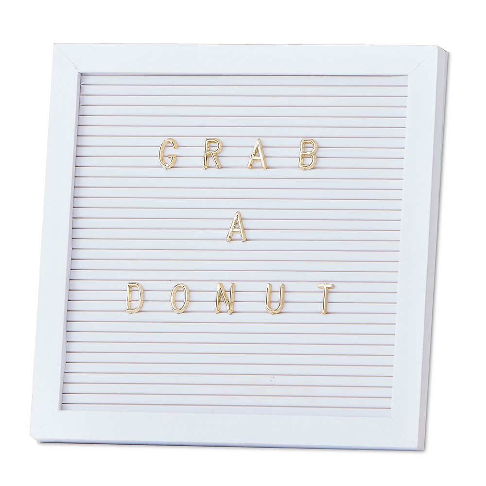 Peg Letter Board - White & Gold