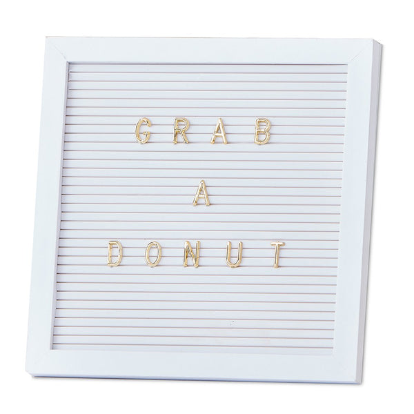 Peg Letter Board - White & Gold