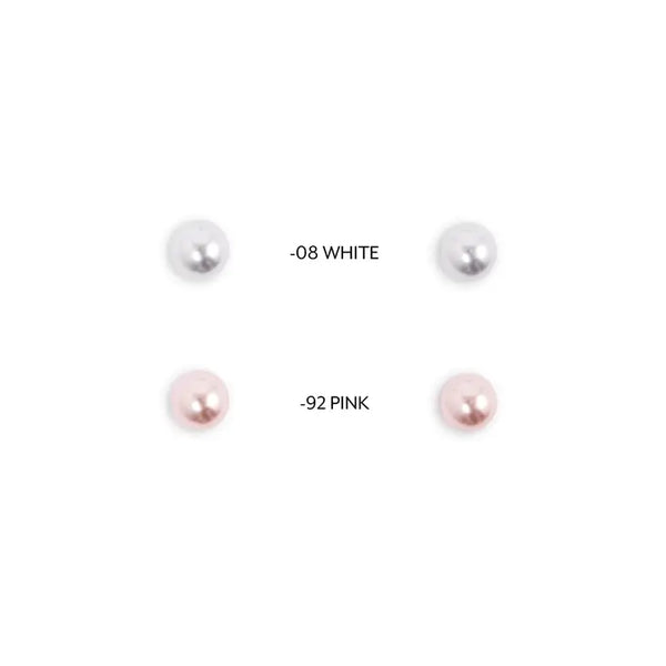 Swarovski Pearl Stud Earrings - Cursive