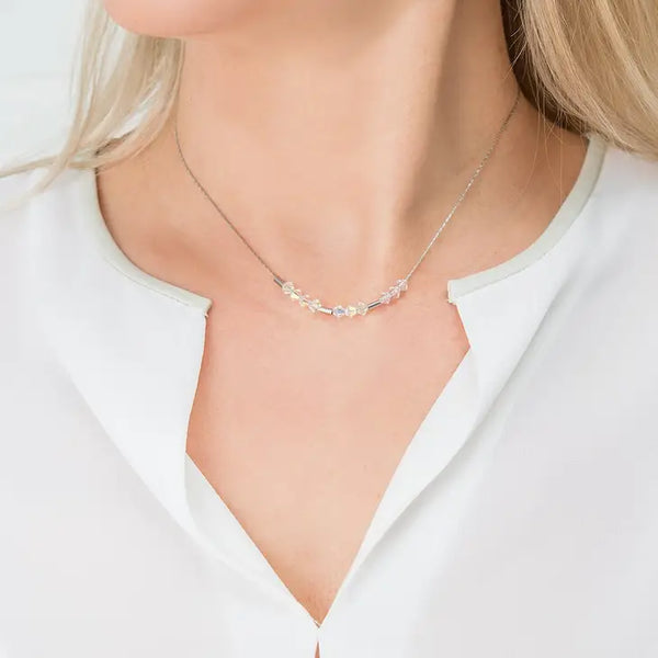 Personalized Swarovski Crystal Morse Code Necklace - Bride