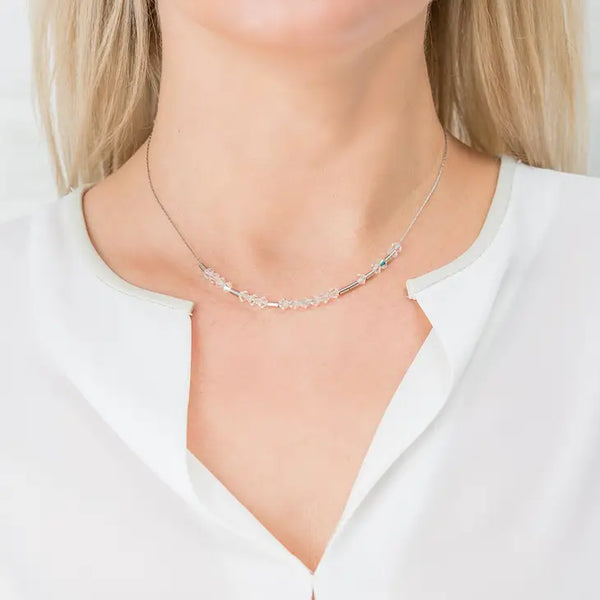 Personalized Swarovski Crystal Morse Code Necklace - Bridesmaid